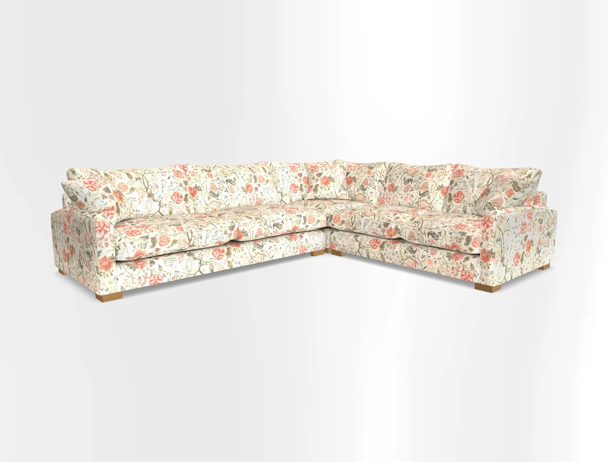 Brook Green large corner sofa LHF in Two Tone Plain Biscuit