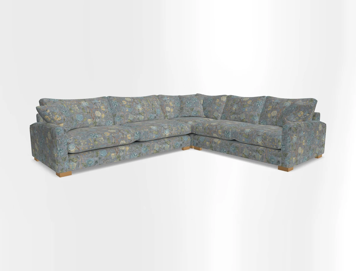 Brook Green large corner sofa LHF in Two Tone Plain Biscuit