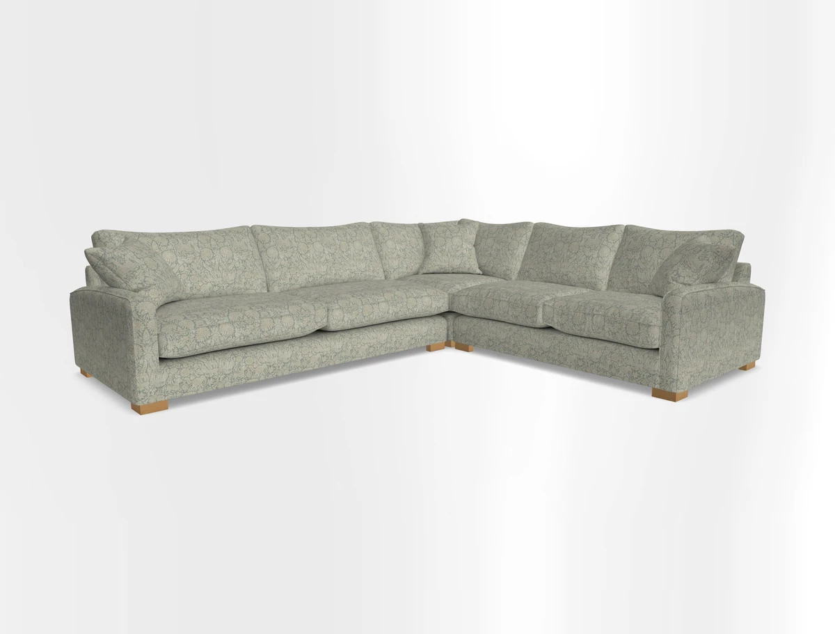 Brook Green large corner sofa LHF in Two Tone Plain Biscuit