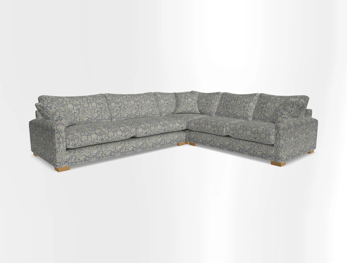 Brook Green large corner sofa LHF in Two Tone Plain Biscuit