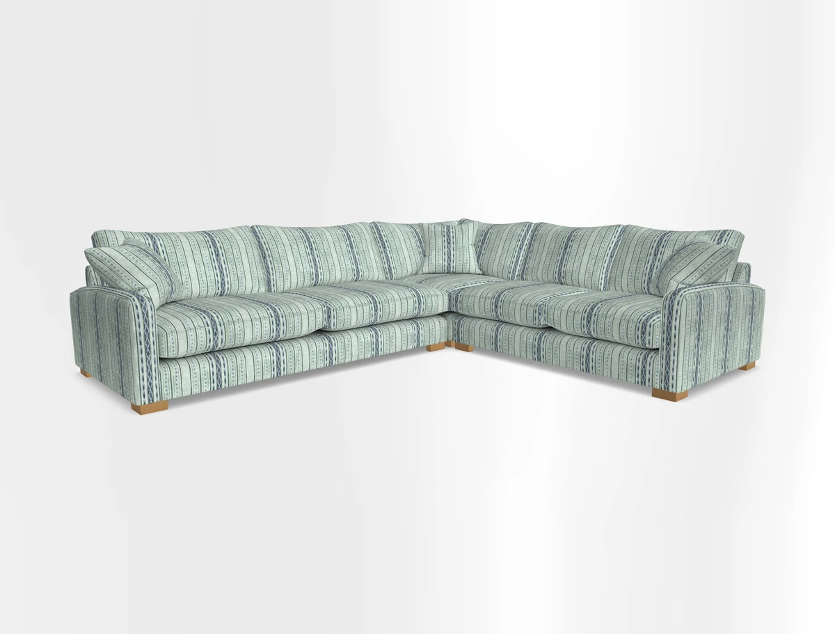 Brook Green large corner sofa LHF in Two Tone Plain Biscuit