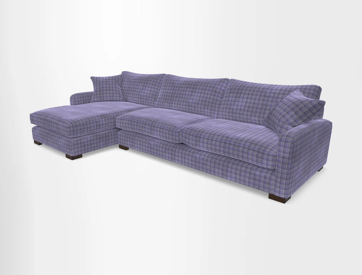 Brook Green chaise LHF in Two Tone Plain Biscuit