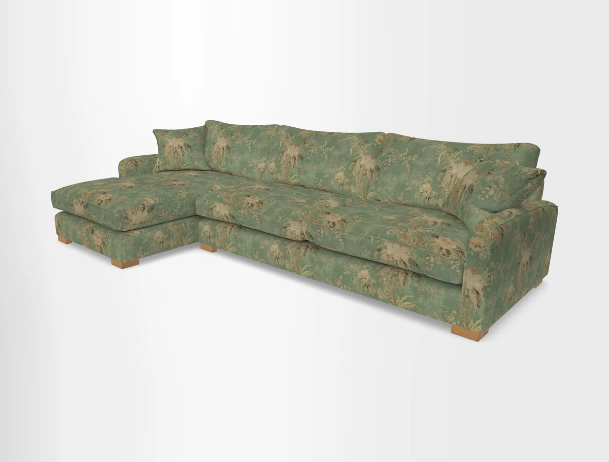 Brook Green chaise LHF in Two Tone Plain Biscuit