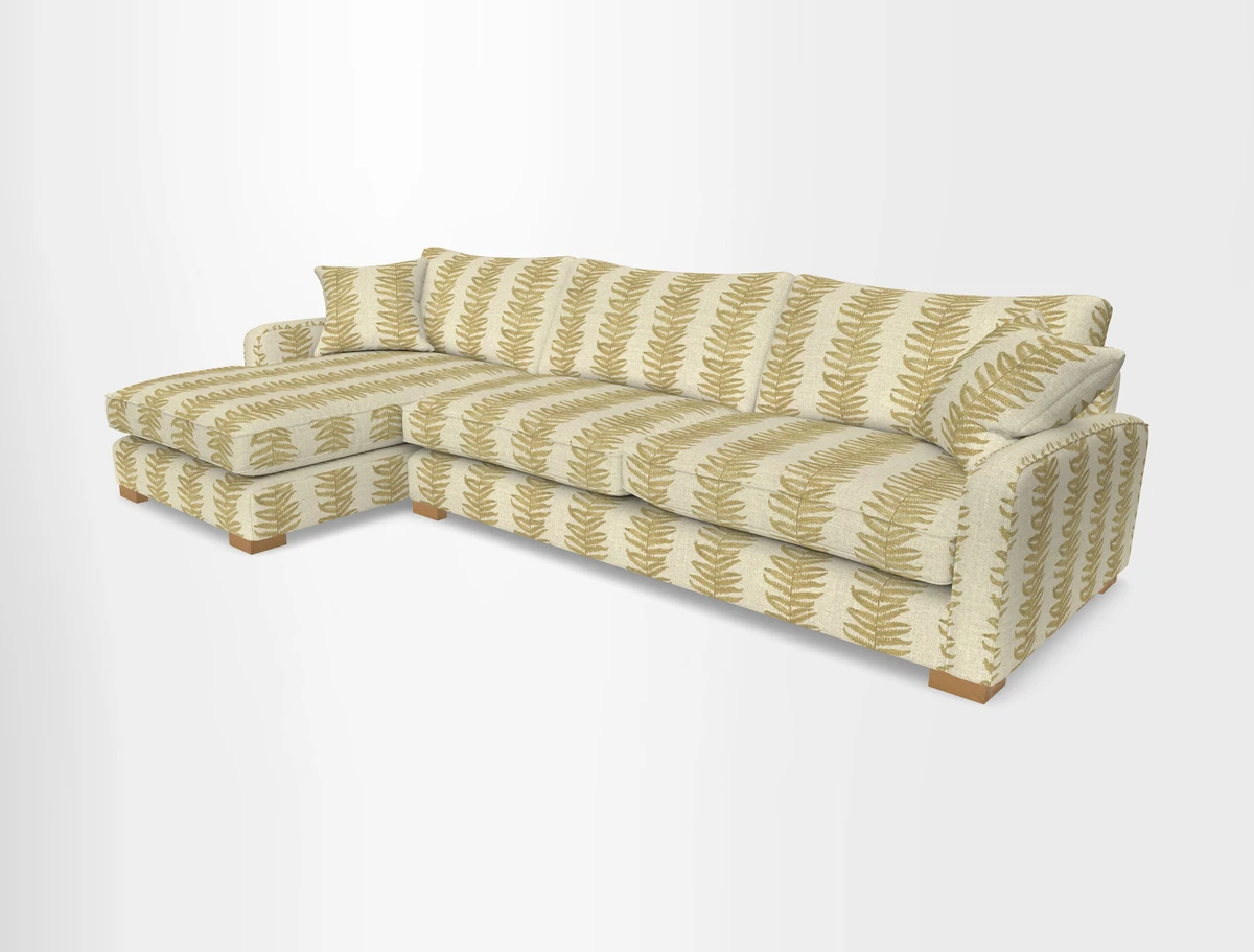 Brook Green chaise LHF in Two Tone Plain Biscuit