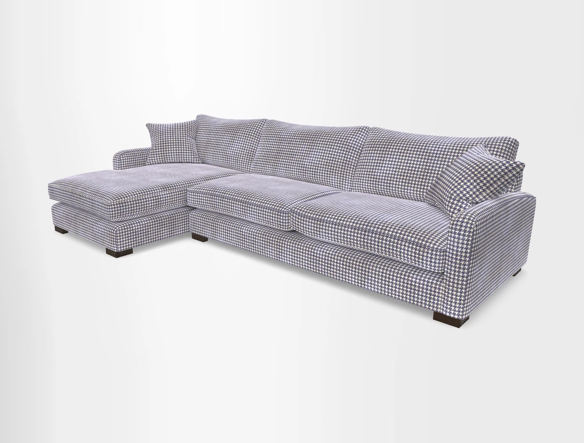 Brook Green chaise LHF in Two Tone Plain Biscuit