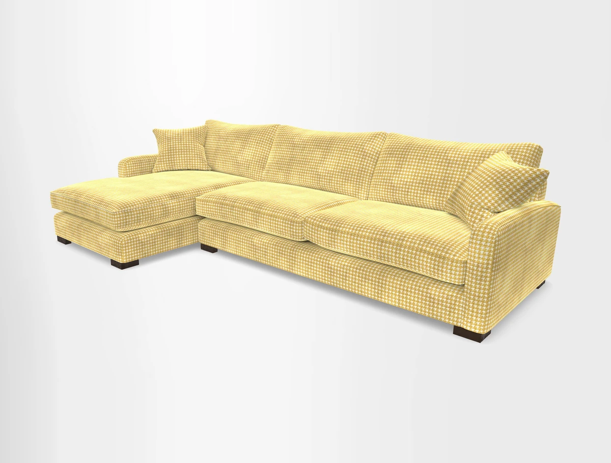 Brook Green chaise LHF in Two Tone Plain Biscuit