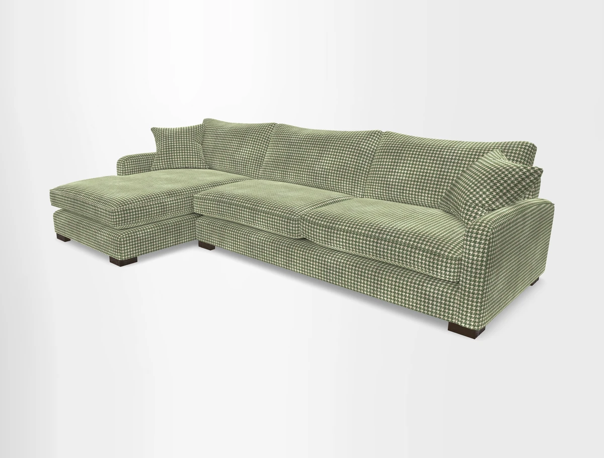 Brook Green chaise LHF in Two Tone Plain Biscuit