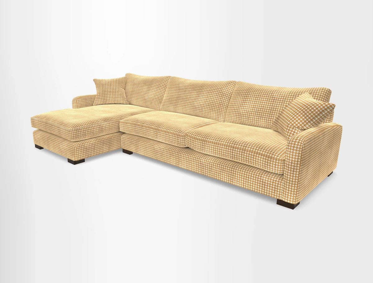 Brook Green chaise LHF in Two Tone Plain Biscuit