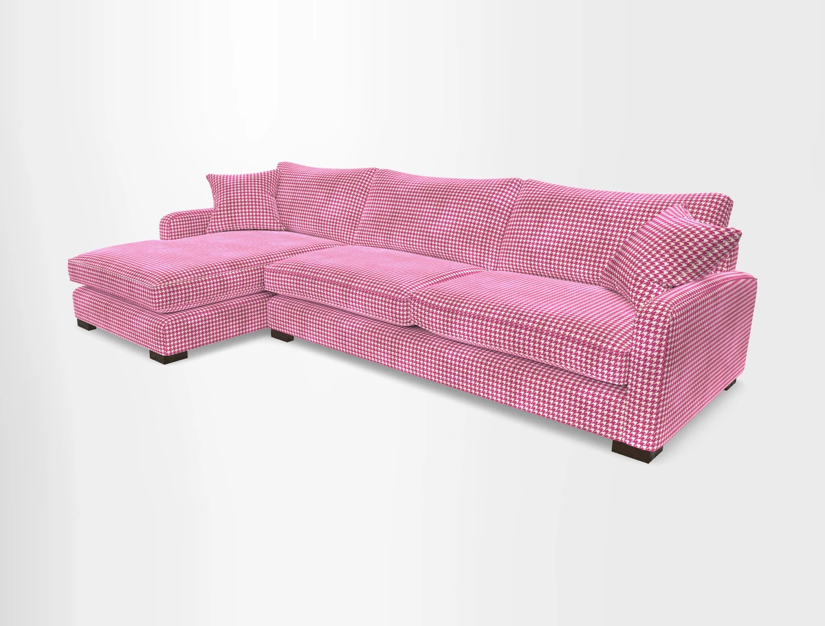 Brook Green chaise LHF in Two Tone Plain Biscuit