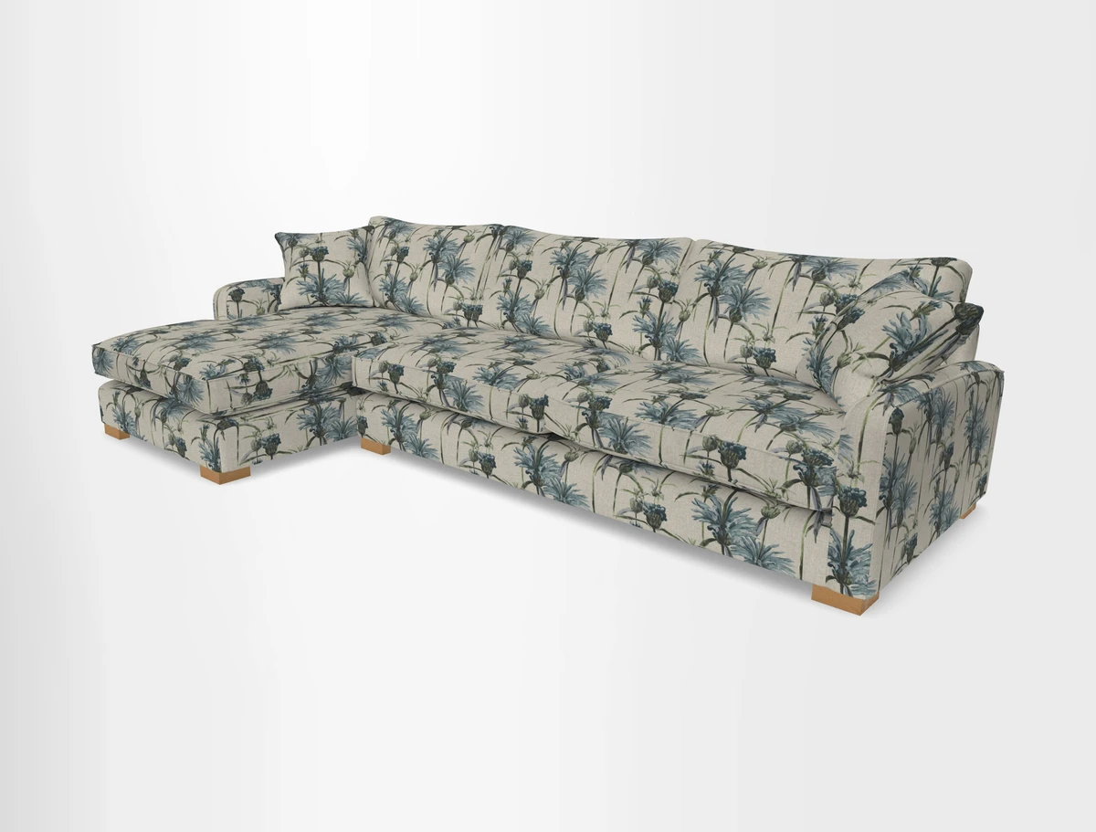 Brook Green chaise LHF in Two Tone Plain Biscuit