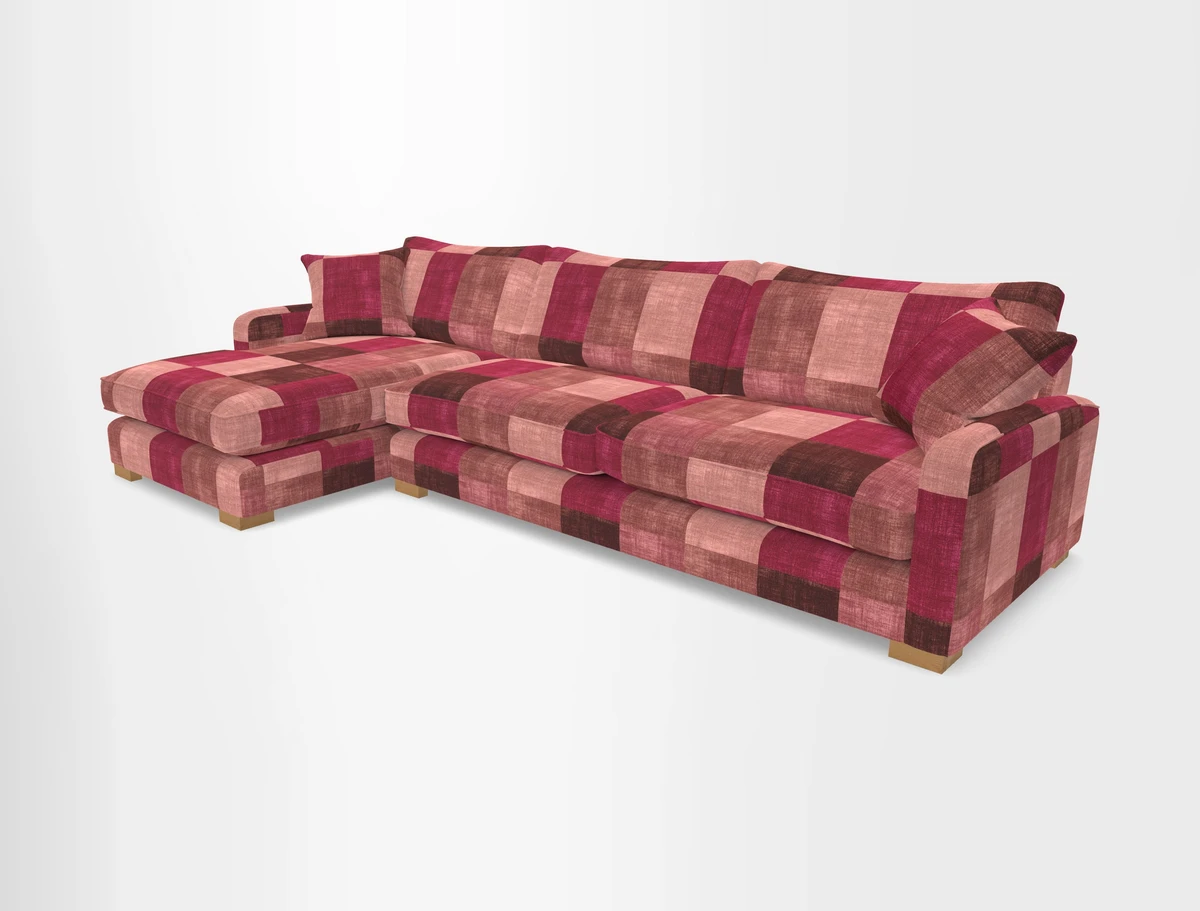 Brook Green chaise LHF in Two Tone Plain Biscuit