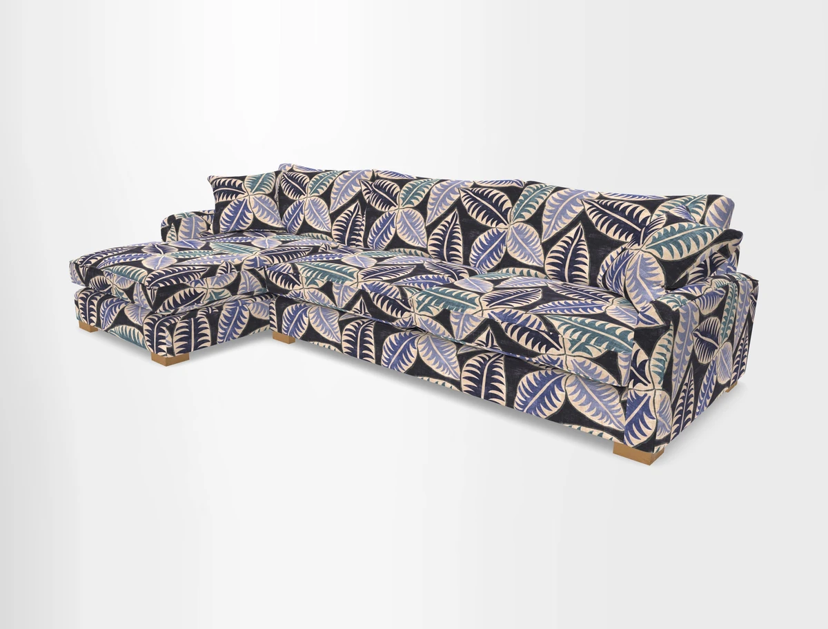Brook Green chaise LHF in Two Tone Plain Biscuit