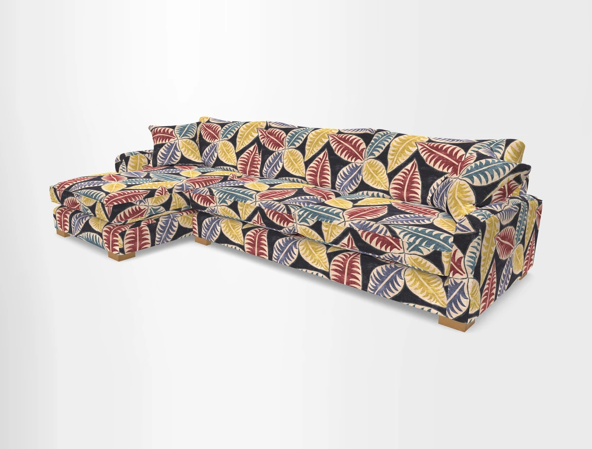 Brook Green chaise LHF in Two Tone Plain Biscuit