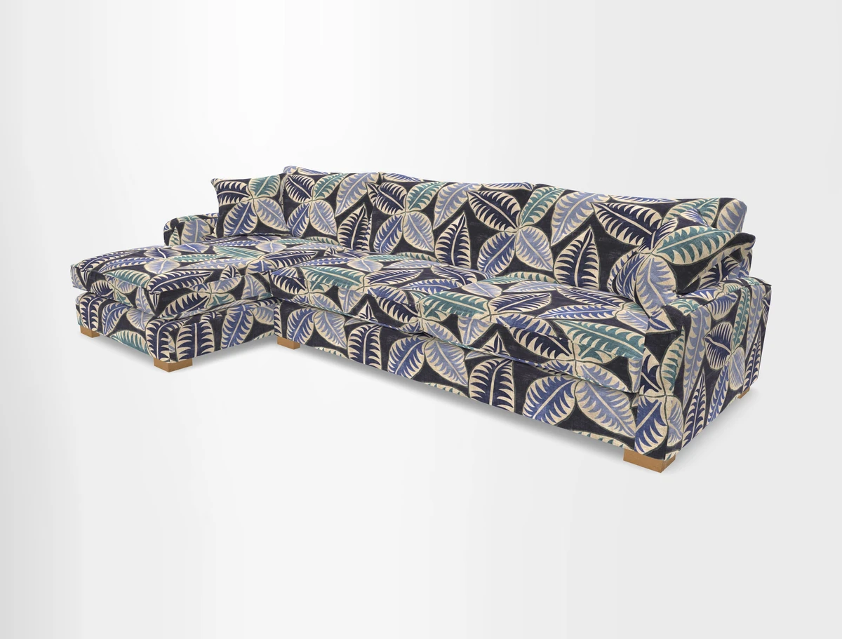 Brook Green chaise LHF in Two Tone Plain Biscuit