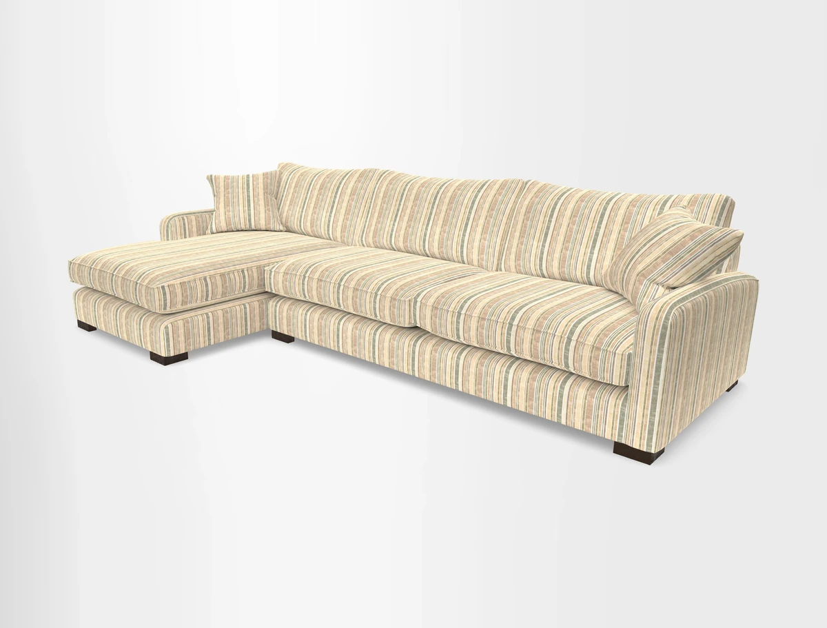 Brook Green chaise LHF in Two Tone Plain Biscuit