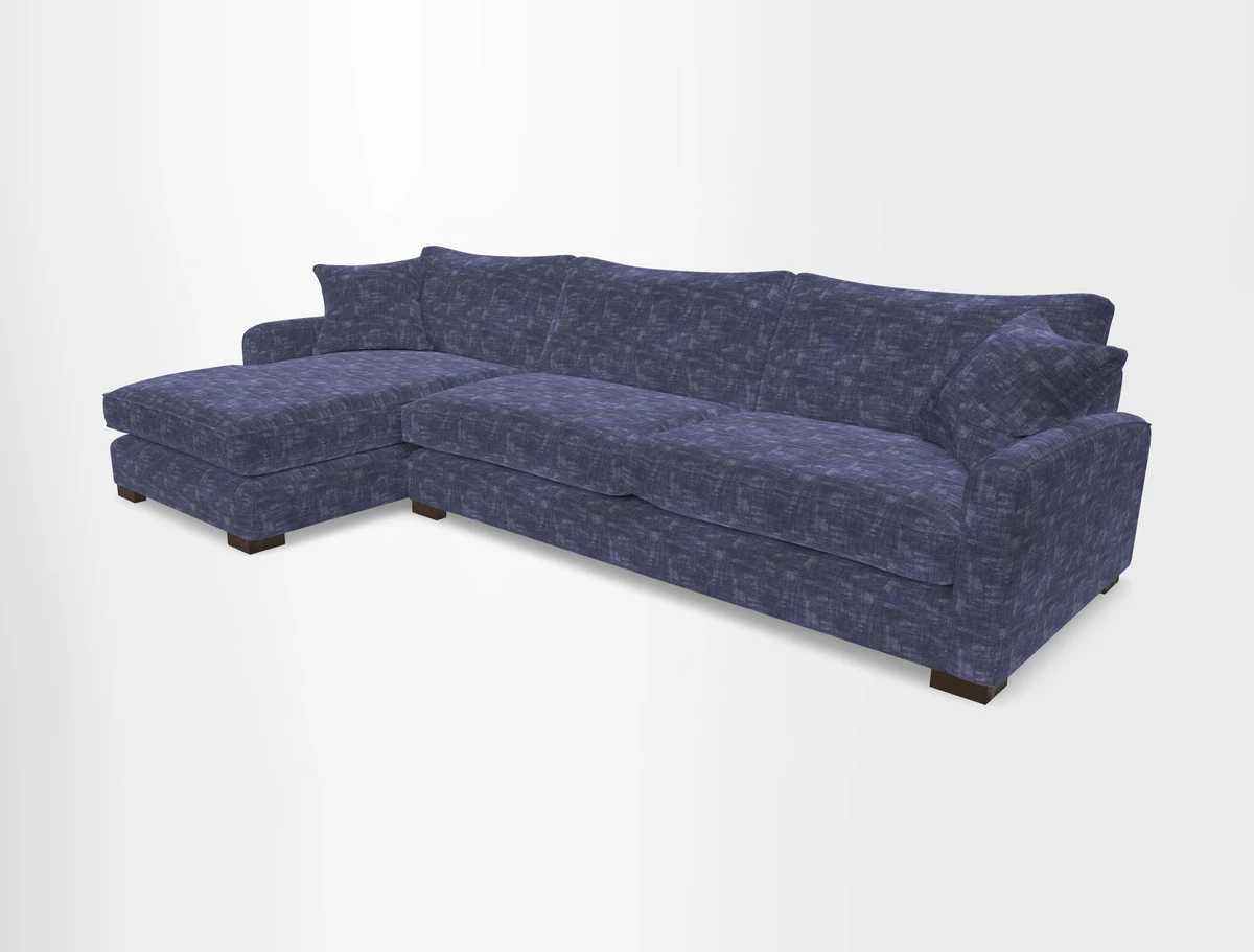 Brook Green chaise LHF in Two Tone Plain Biscuit