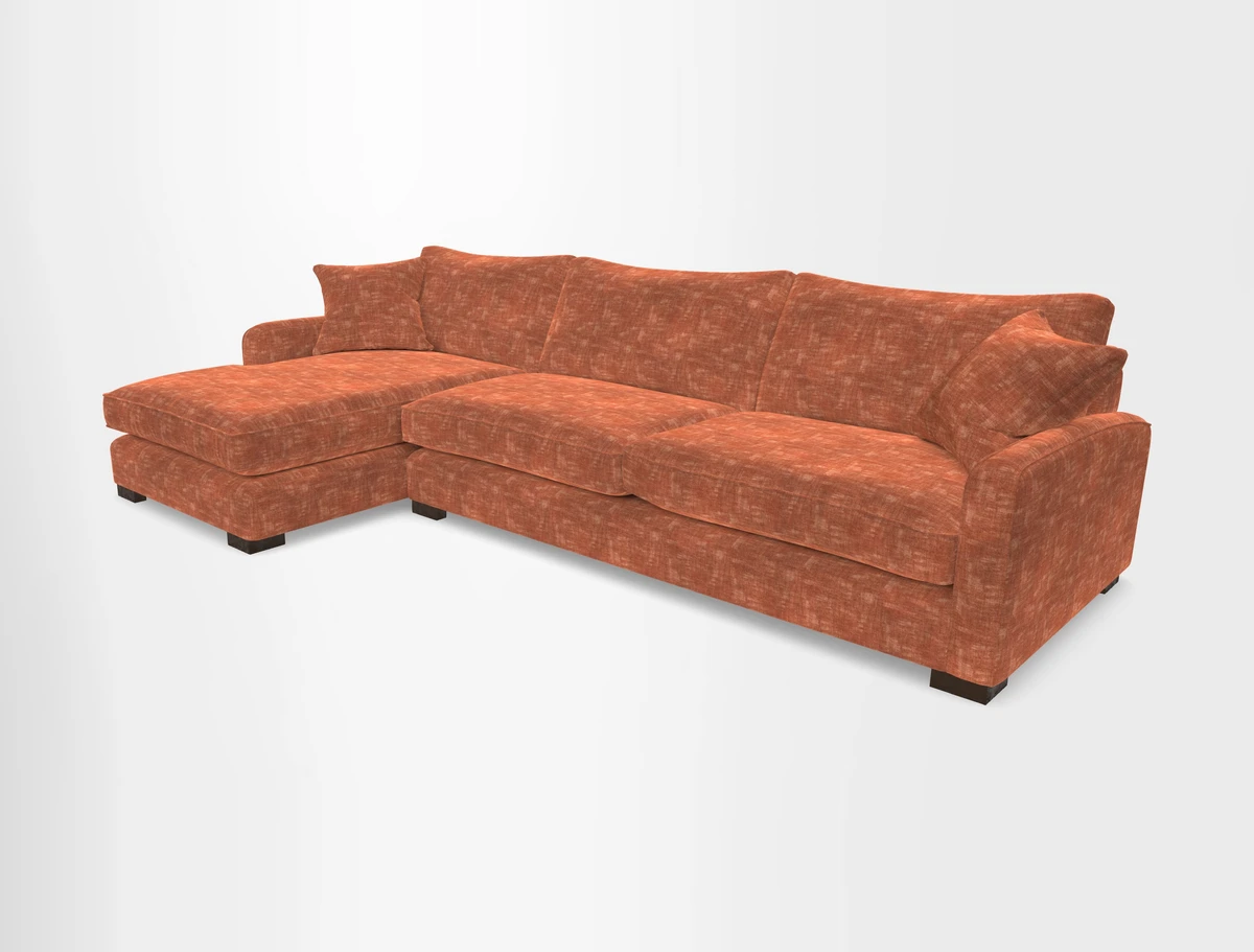Brook Green chaise LHF in Two Tone Plain Biscuit