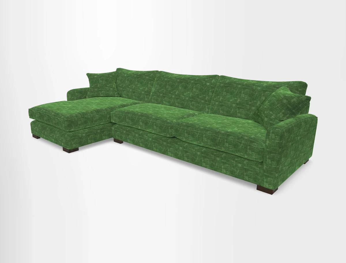 Brook Green chaise LHF in Two Tone Plain Biscuit