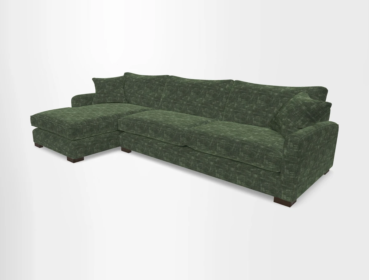 Brook Green chaise LHF in Two Tone Plain Biscuit