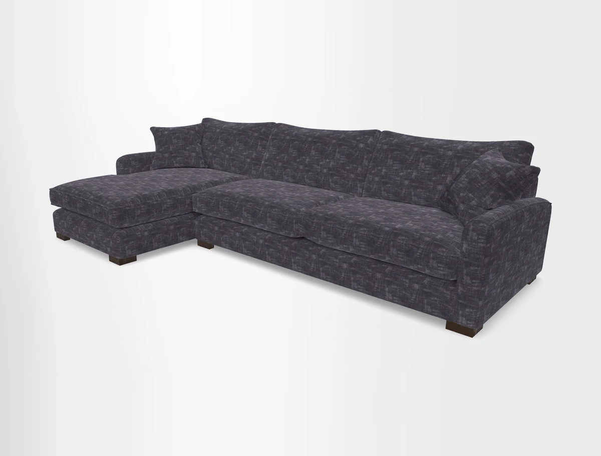 Brook Green chaise LHF in Two Tone Plain Biscuit