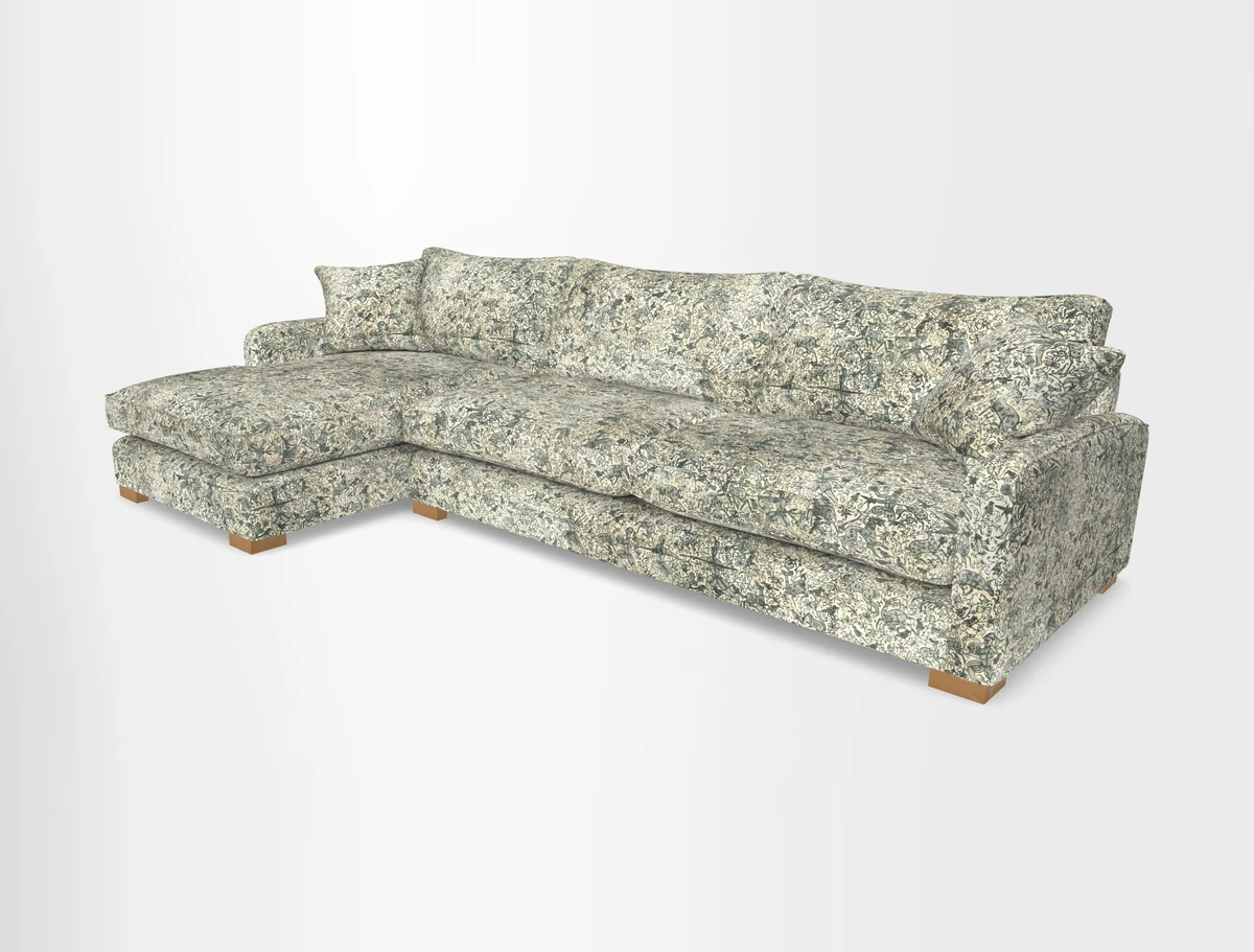 Brook Green chaise LHF in Two Tone Plain Biscuit