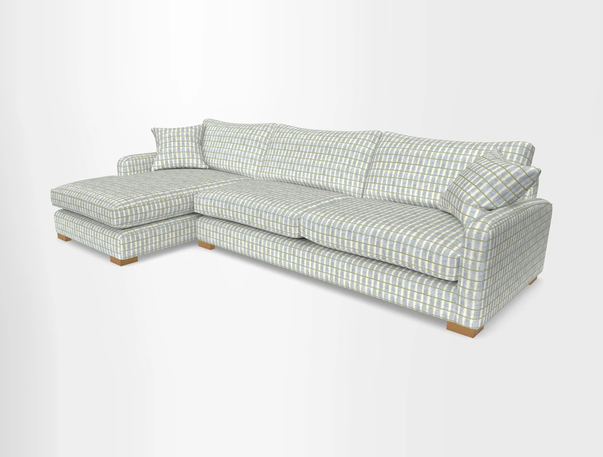 Brook Green chaise LHF in Two Tone Plain Biscuit