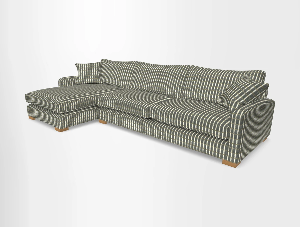 Brook Green chaise LHF in Two Tone Plain Biscuit