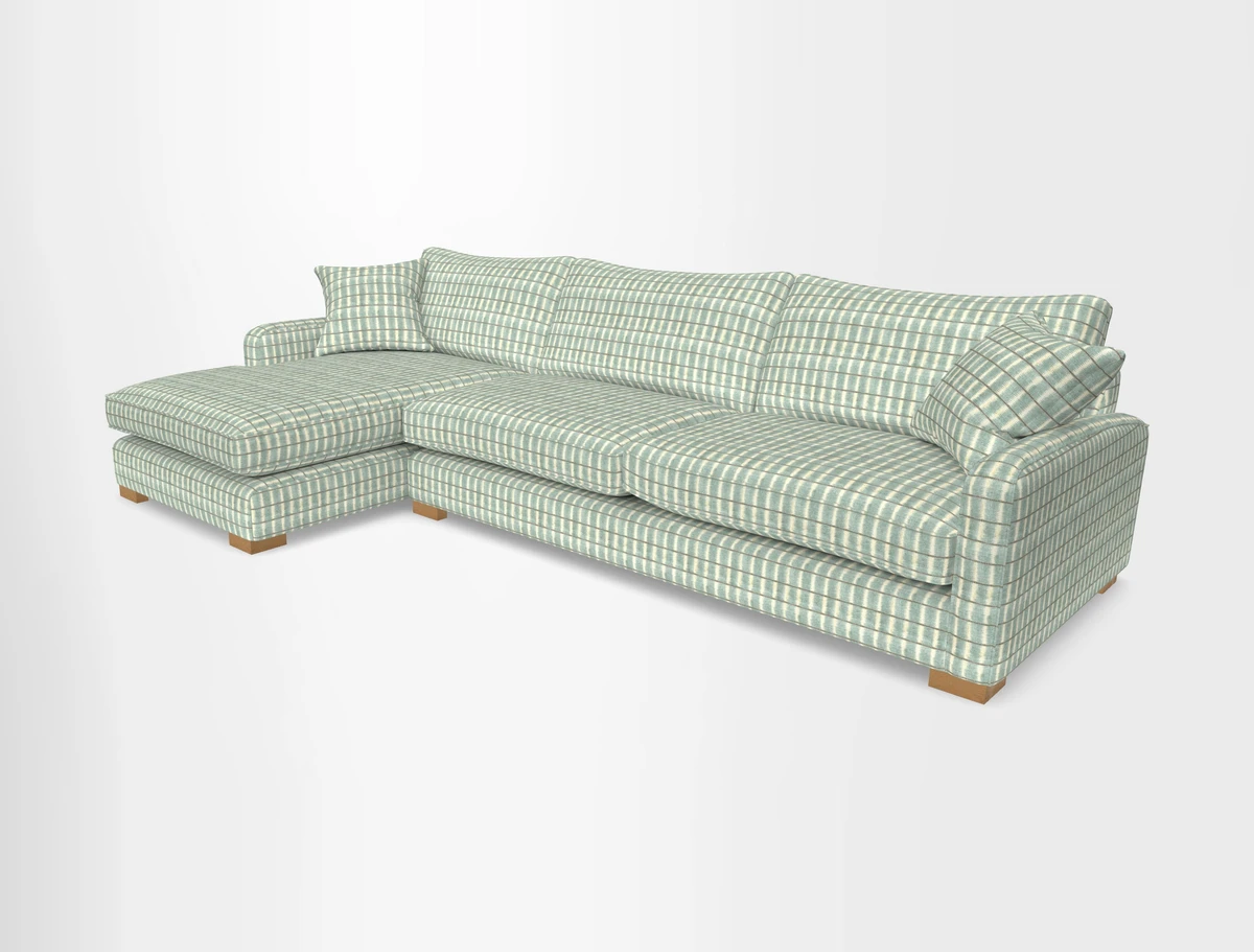 Brook Green chaise LHF in Two Tone Plain Biscuit