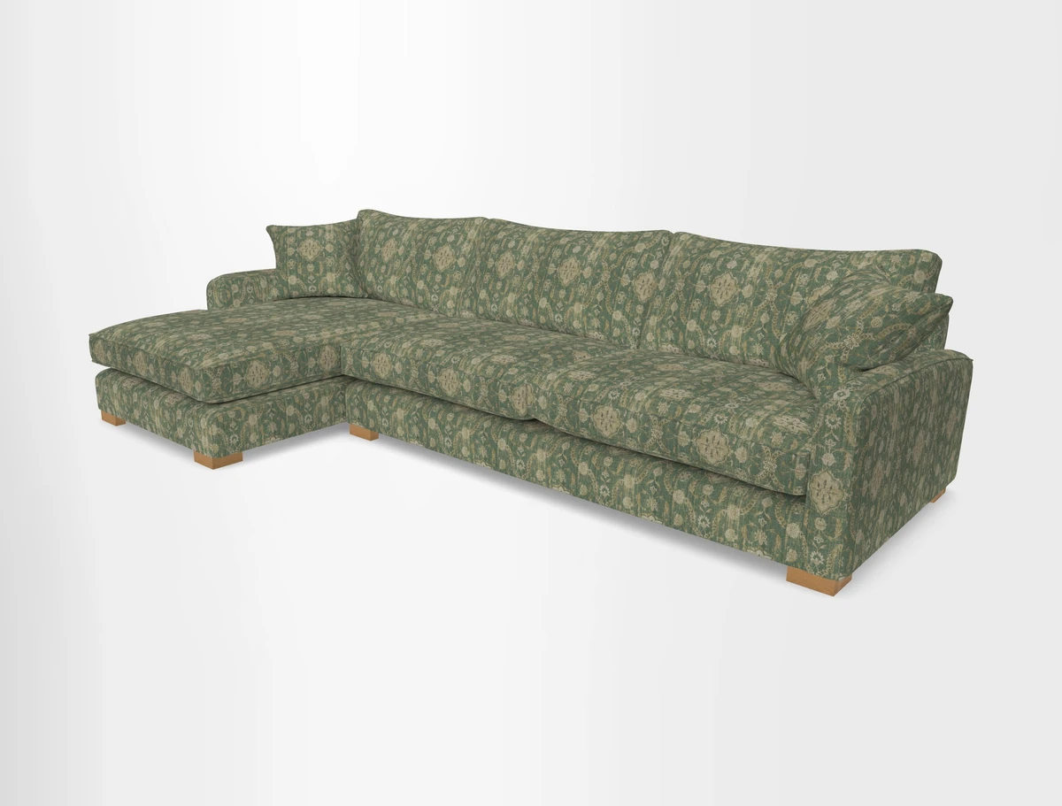 Brook Green chaise LHF in Two Tone Plain Biscuit