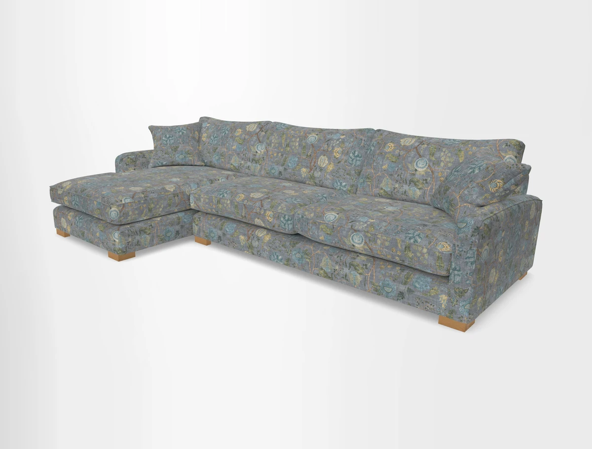 Brook Green chaise LHF in Two Tone Plain Biscuit