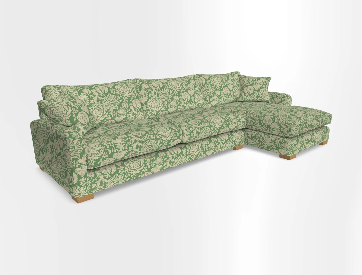 Brook Green chaise RHF in Two Tone Plain Biscuit