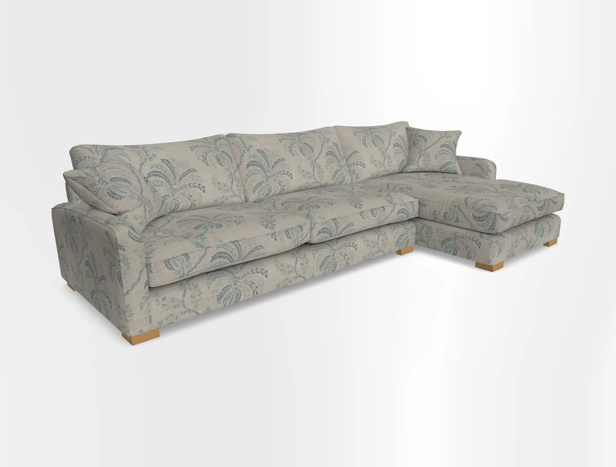 Brook Green chaise RHF in Two Tone Plain Biscuit