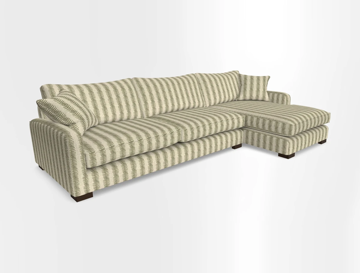 Brook Green chaise RHF in Two Tone Plain Biscuit