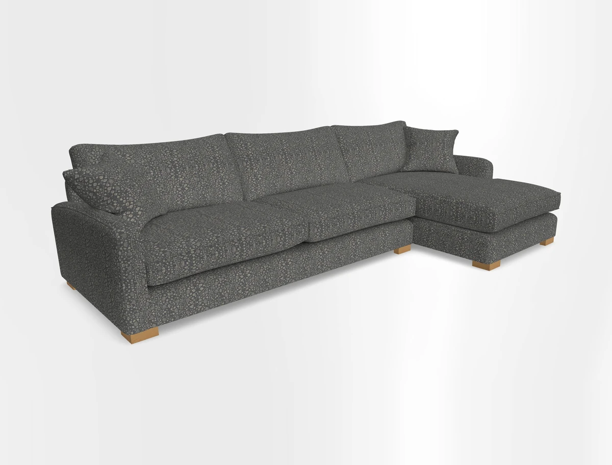 Brook Green chaise RHF in Two Tone Plain Biscuit