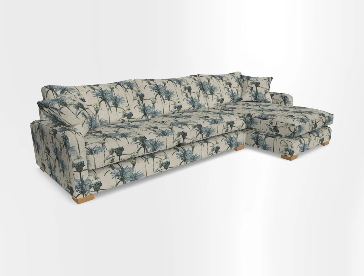 Brook Green chaise RHF in Two Tone Plain Biscuit