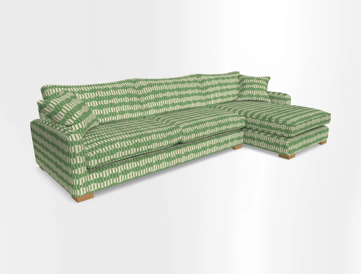 Brook Green chaise RHF in Two Tone Plain Biscuit