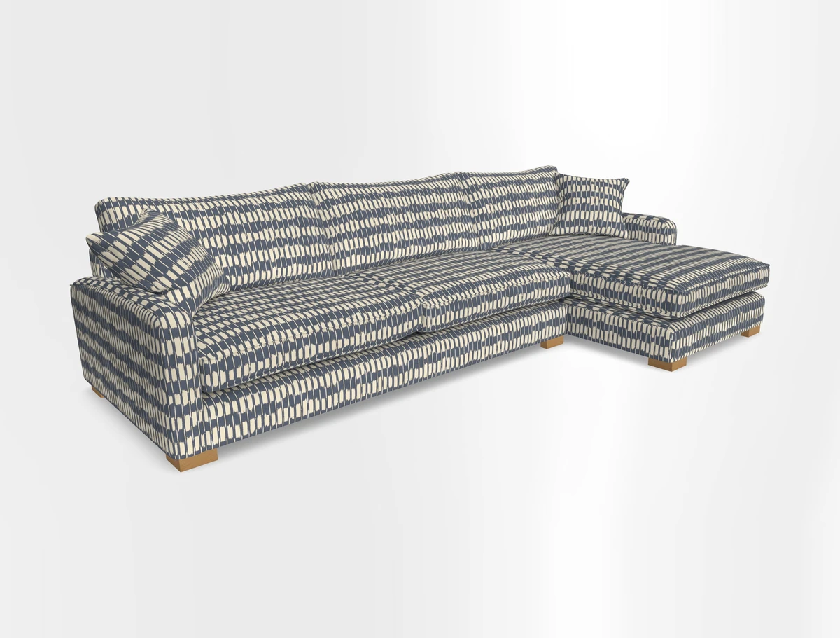Brook Green chaise RHF in Two Tone Plain Biscuit