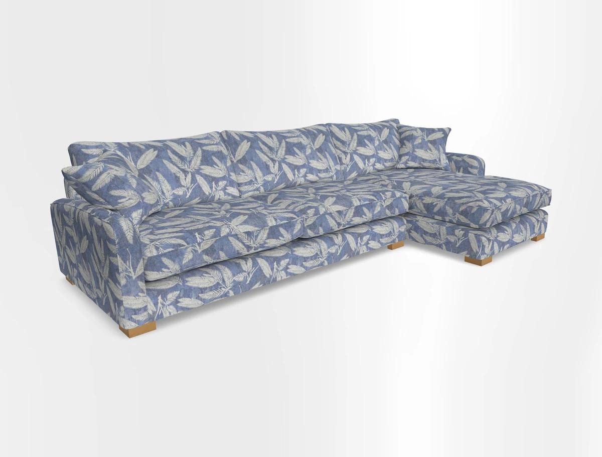 Brook Green chaise RHF in Two Tone Plain Biscuit