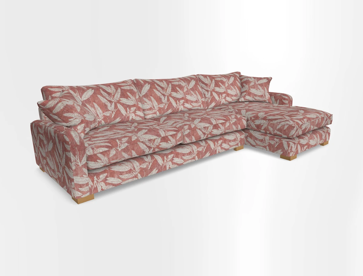 Brook Green chaise RHF in Two Tone Plain Biscuit