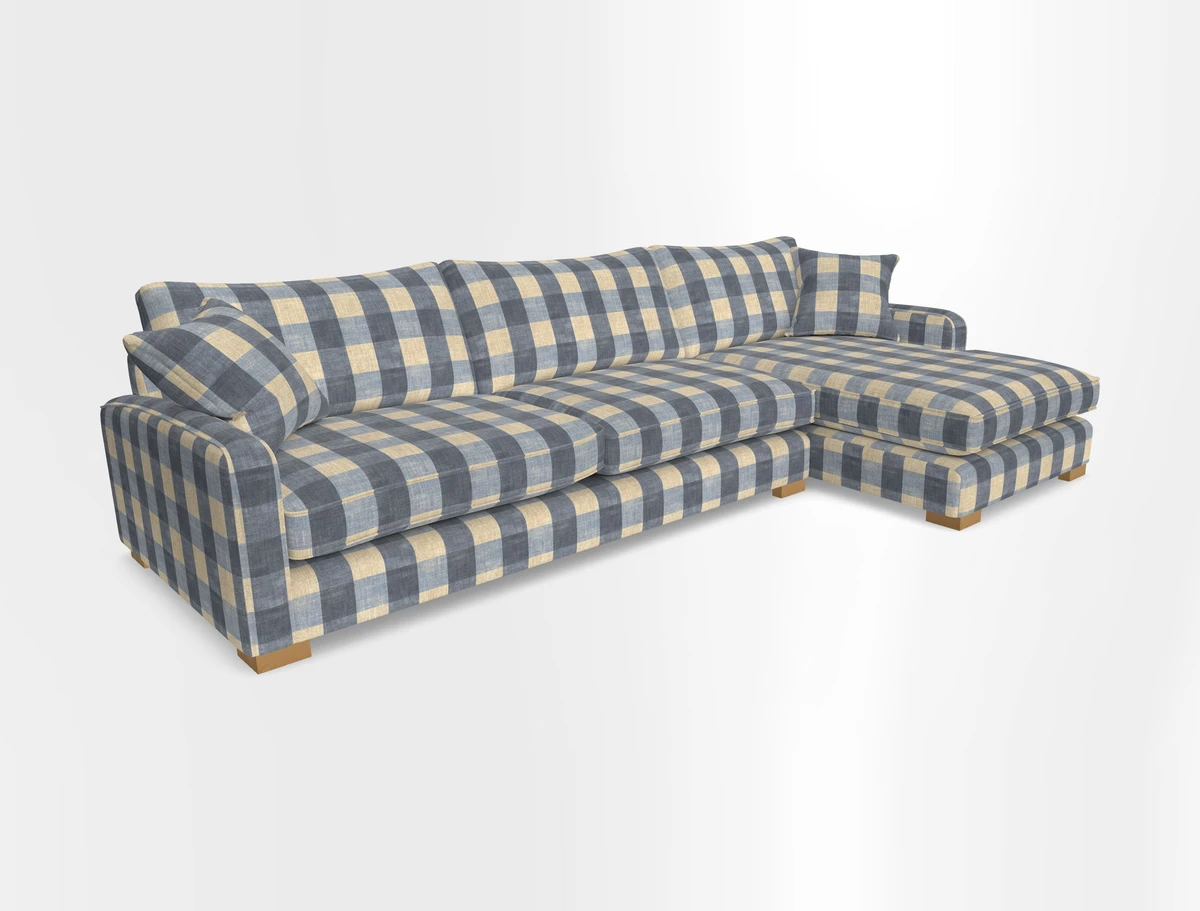 Brook Green chaise RHF in Two Tone Plain Biscuit