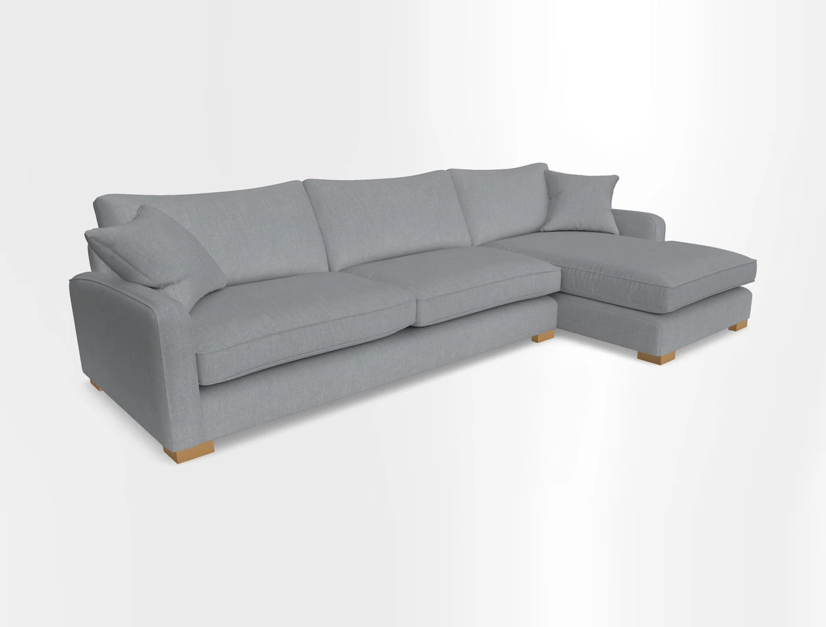 Brook Green chaise RHF in Two Tone Plain Biscuit