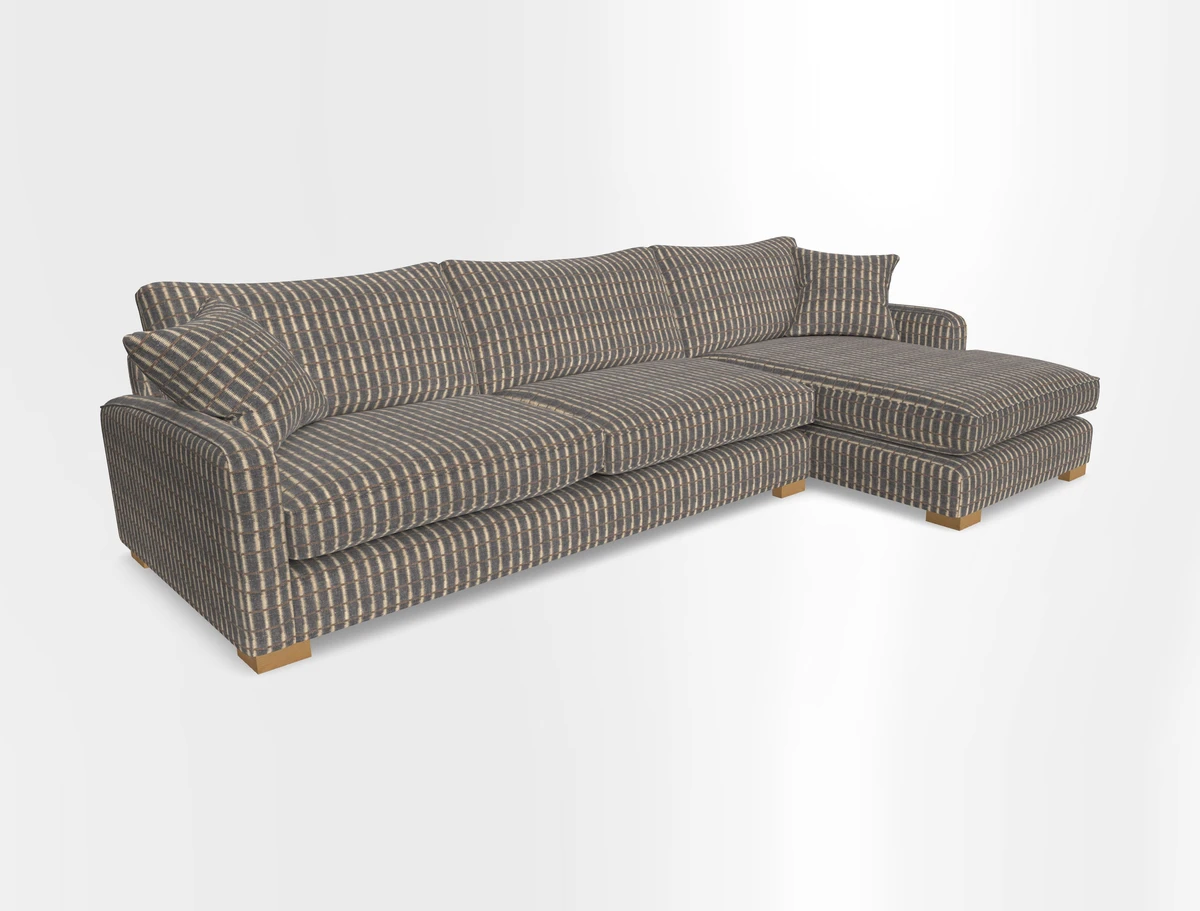 Brook Green chaise RHF in Two Tone Plain Biscuit
