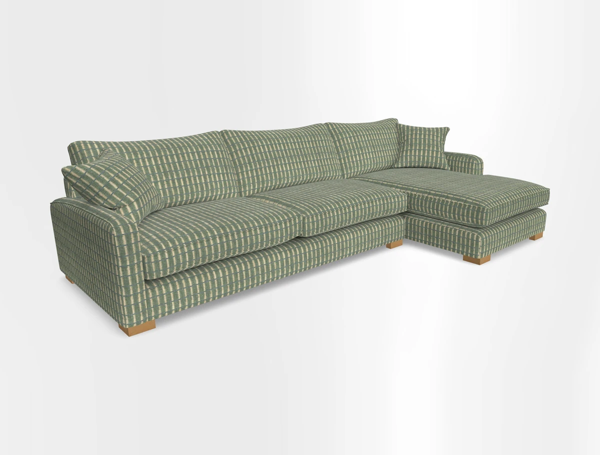 Brook Green chaise RHF in Two Tone Plain Biscuit