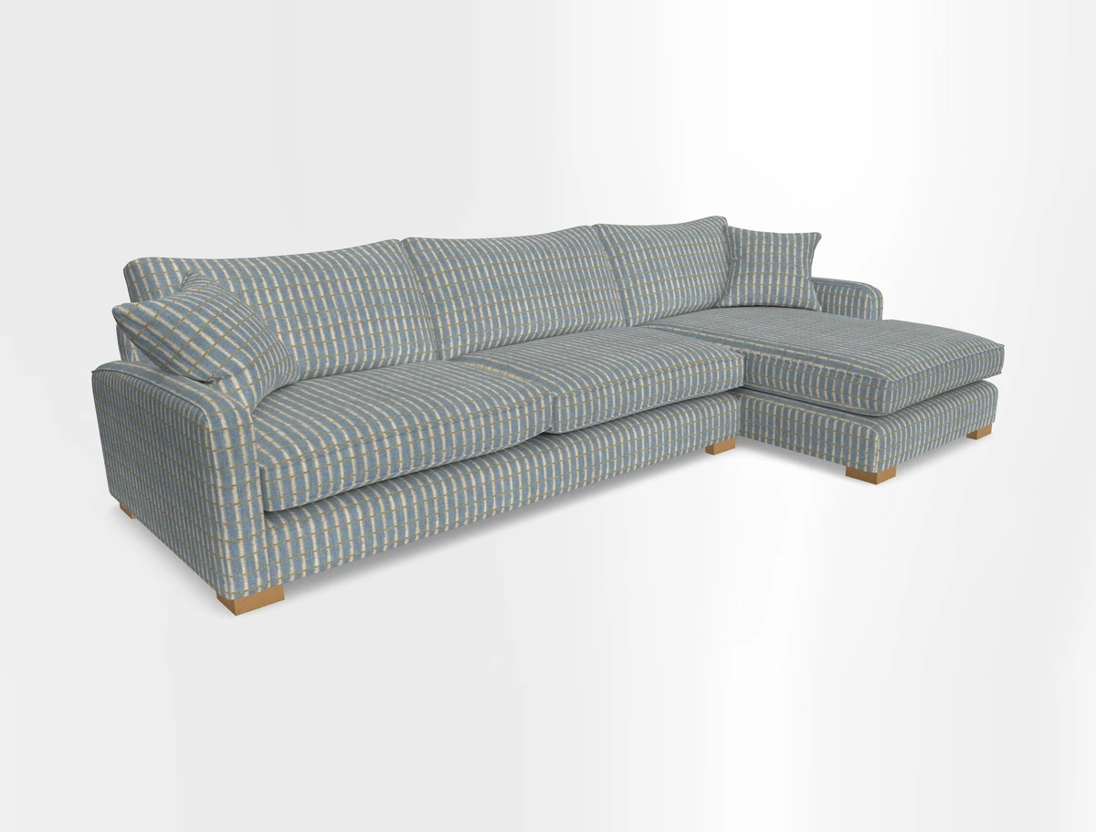 Brook Green chaise RHF in Two Tone Plain Biscuit
