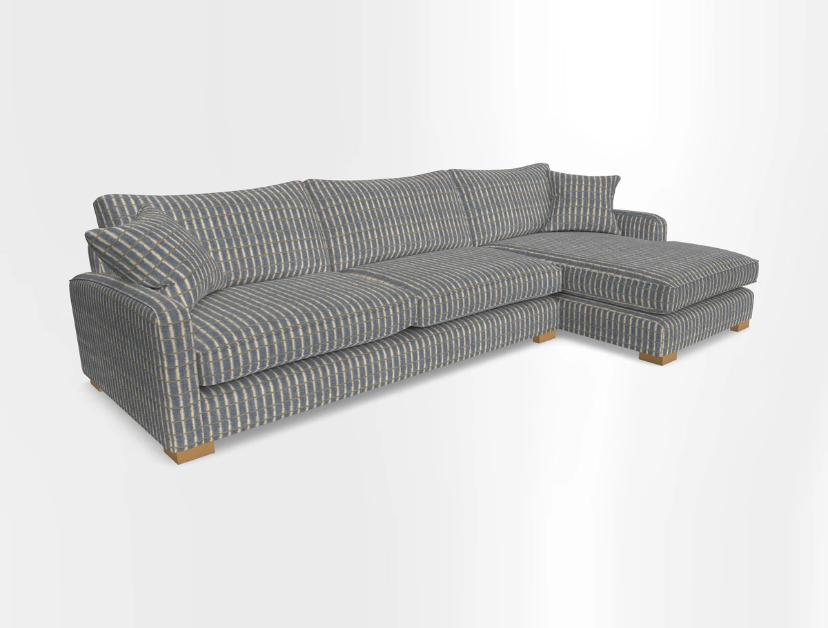 Brook Green chaise RHF in Two Tone Plain Biscuit