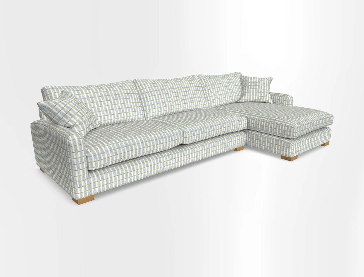 Brook Green chaise RHF in Two Tone Plain Biscuit