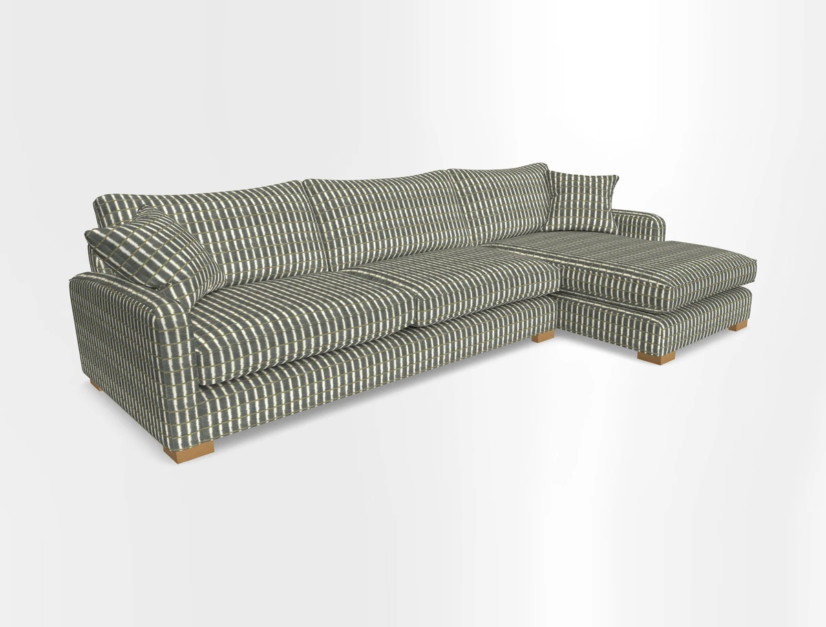 Brook Green chaise RHF in Two Tone Plain Biscuit