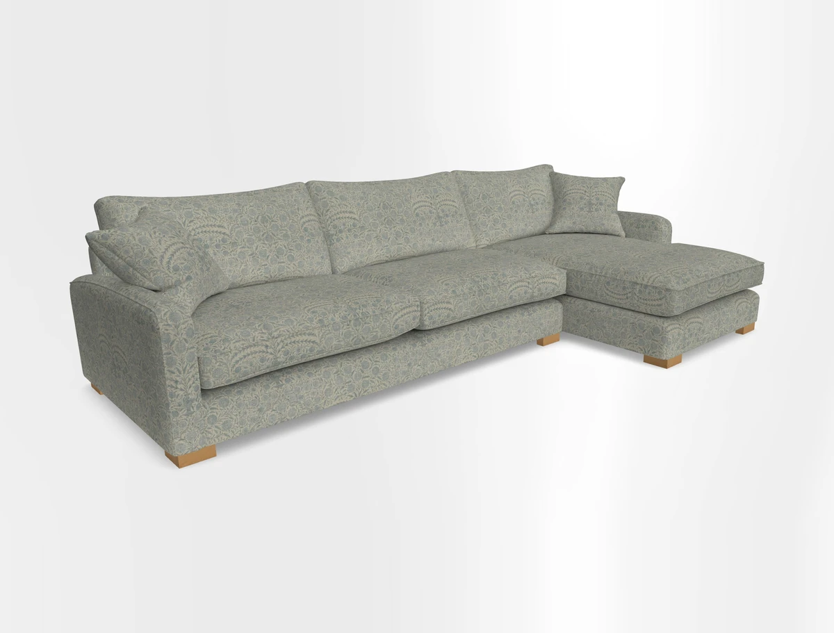 Brook Green chaise RHF in Two Tone Plain Biscuit