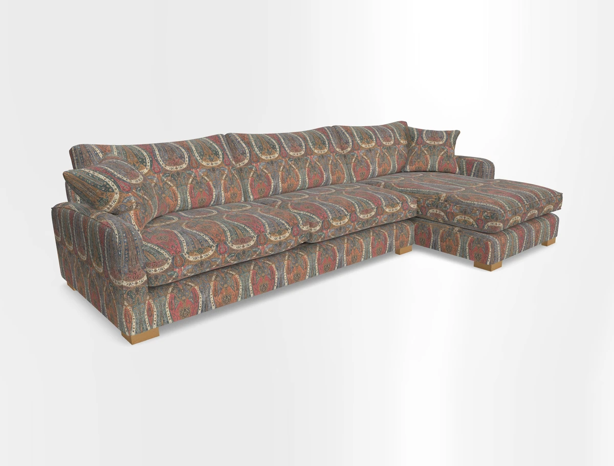 Brook Green chaise RHF in Two Tone Plain Biscuit
