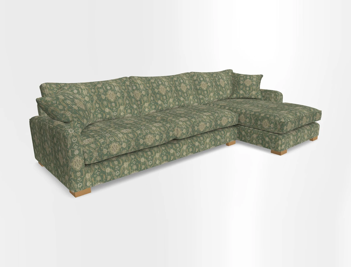 Brook Green chaise RHF in Two Tone Plain Biscuit